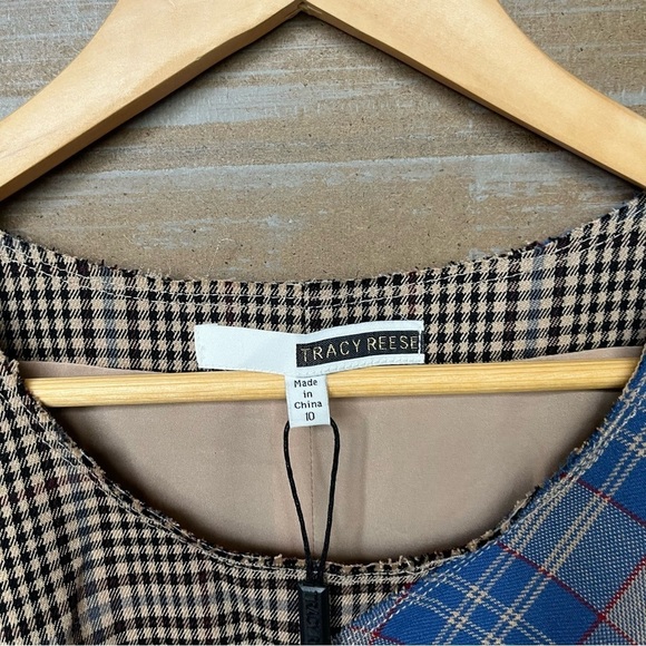 Anthropologie Tracy Reese NWT Plaid Dress Fall Winter Career Classic Womens 10 - Picture 7 of 7